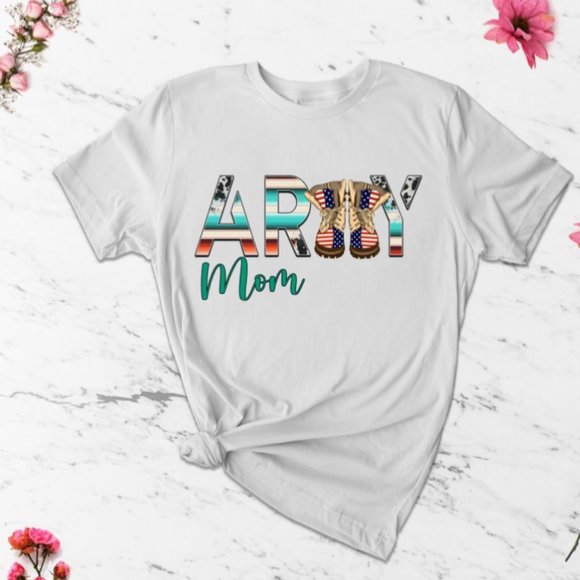Army Mom Shirt | Military Mom Tee | Army Momma T-Shirt | Military Mama Shirts - Picture 1 of 1